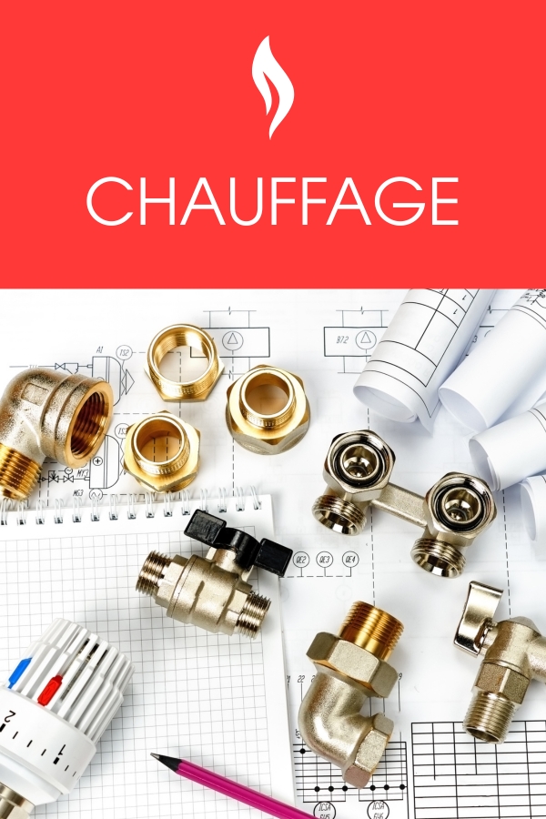 Équipement de chauffage avec vanne thermostatique et raccords en laiton sur fond gris - Chauffage central et chaudière par Aurélien Dehez